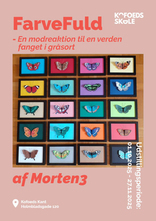 FarveFuld udstilling af Morten3 i Kofoeds Kant
