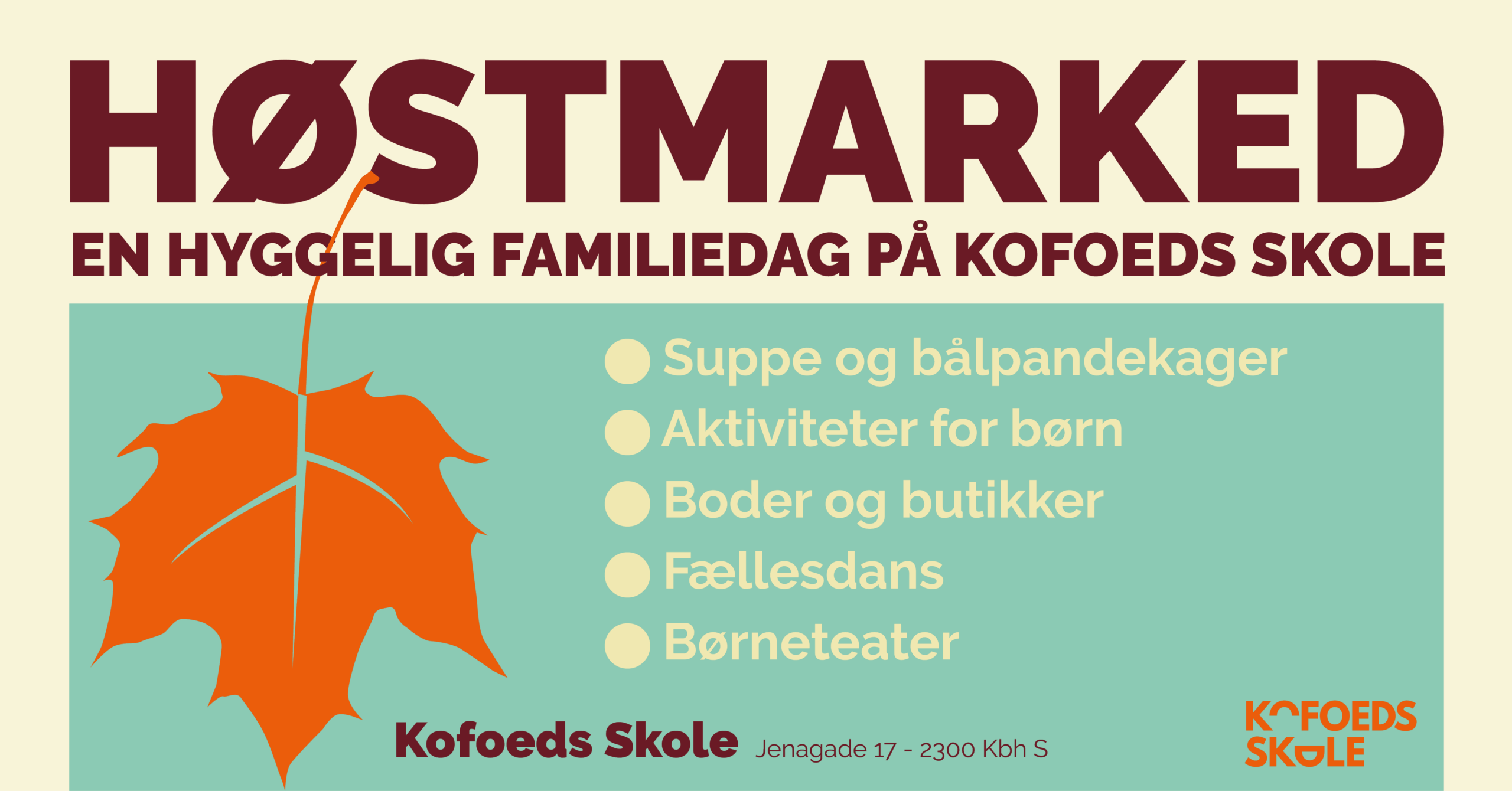 Høstmarked på Kofoeds Skole 2025 - lørdag d. 11. oktober